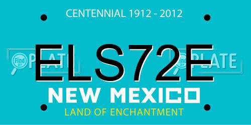 ELS72E New Mexico License Plate
