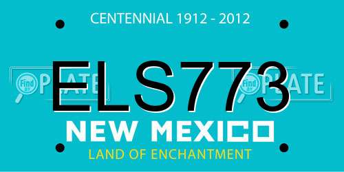 ELS773 New Mexico License Plate