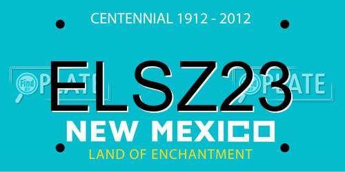 ELSZ23 New Mexico License Plate