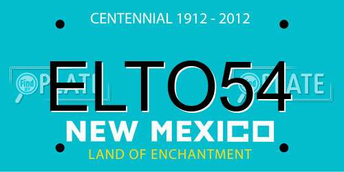 ELTO54 New Mexico License Plate