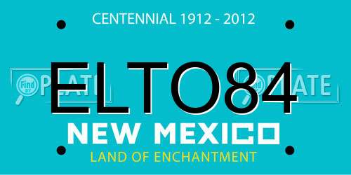 ELTO84 New Mexico License Plate