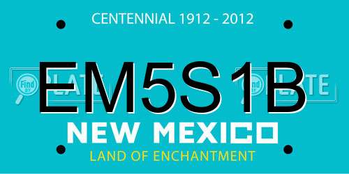 EM5S1B New Mexico License Plate
