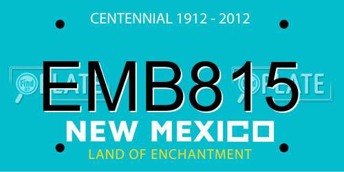 EMB815 New Mexico License Plate