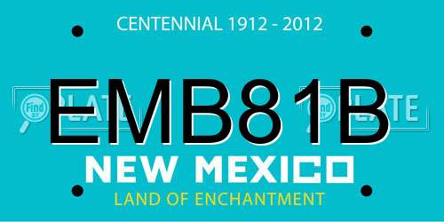 EMB81B New Mexico License Plate
