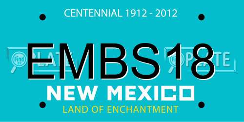 EMBS18 New Mexico License Plate