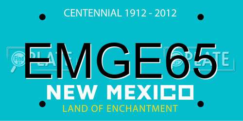 EMGE65 New Mexico License Plate