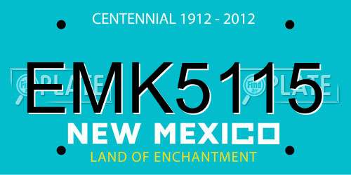EMK5115 New Mexico License Plate