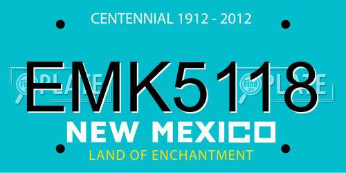 EMK5118 New Mexico License Plate