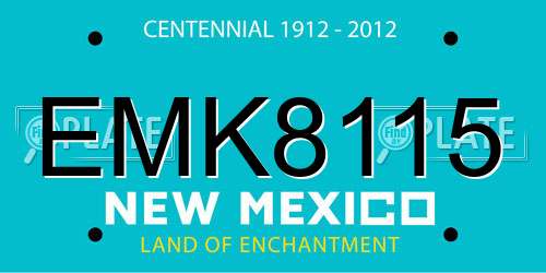 EMK8115 New Mexico License Plate