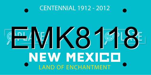 EMK8118 New Mexico License Plate