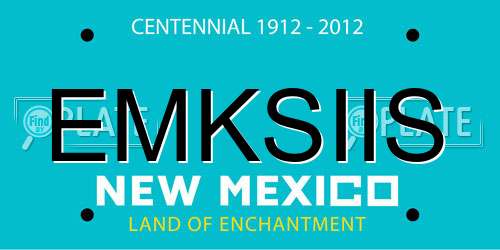 EMKSIIS New Mexico License Plate