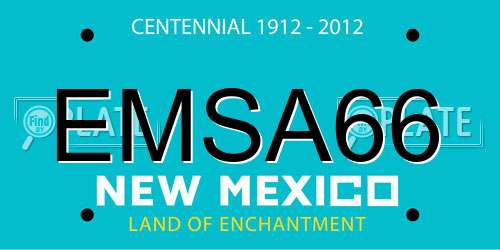 EMSA66 New Mexico License Plate