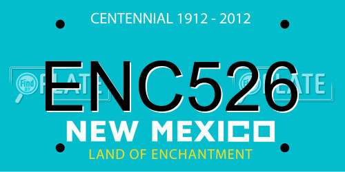 ENC526 New Mexico License Plate