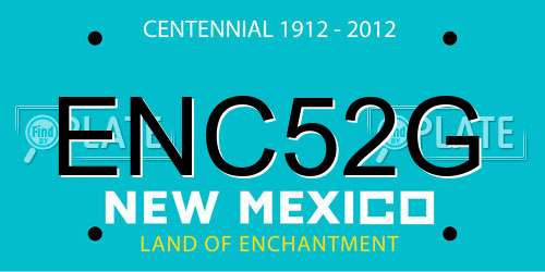 ENC52G New Mexico License Plate