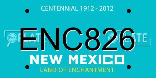 ENC826 New Mexico License Plate