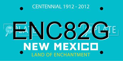 ENC82G New Mexico License Plate