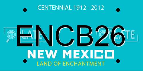ENCB26 New Mexico License Plate