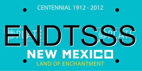 ENDTSSS New Mexico License Plate