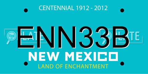 ENN33B New Mexico License Plate