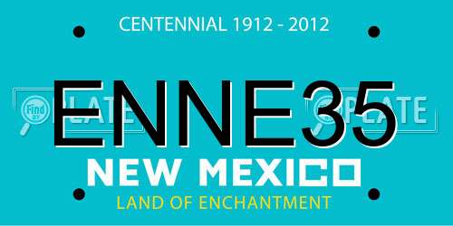 ENNE35 New Mexico License Plate