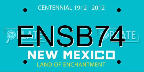 ENSB74 New Mexico License Plate