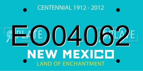 EO04062 New Mexico License Plate