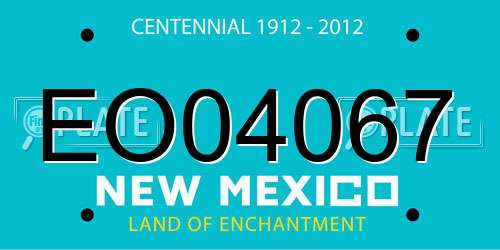 EO04067 New Mexico License Plate