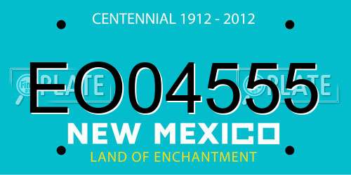 EO04555 New Mexico License Plate