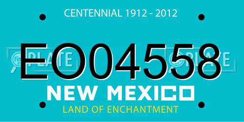 EO04558 New Mexico License Plate
