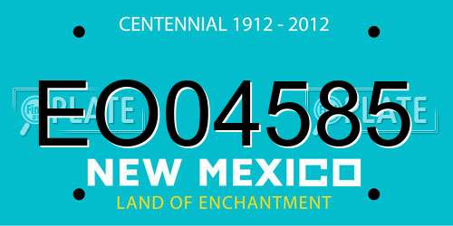 EO04585 New Mexico License Plate
