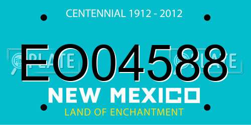 EO04588 New Mexico License Plate
