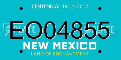 EO04855 New Mexico License Plate