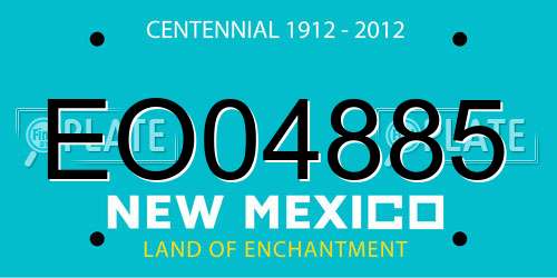 EO04885 New Mexico License Plate