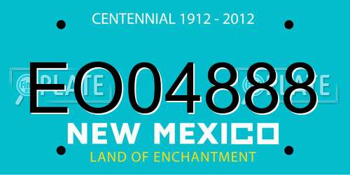 EO04888 New Mexico License Plate