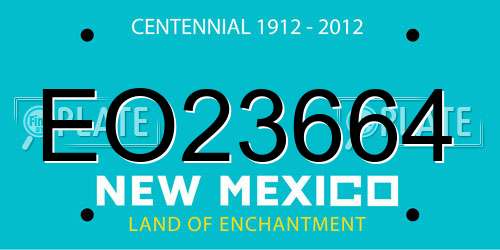 EO23664 New Mexico License Plate