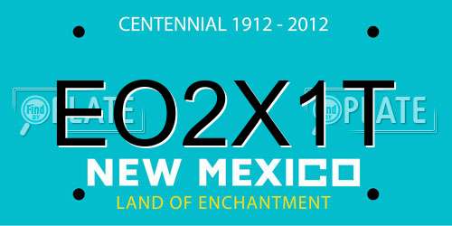 EO2X1T New Mexico License Plate