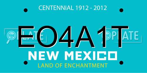 EO4A1T New Mexico License Plate
