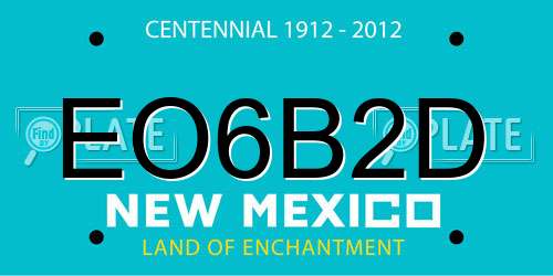 EO6B2D New Mexico License Plate