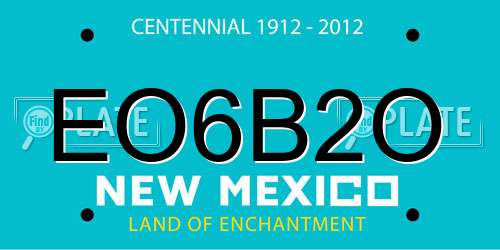 EO6B2O New Mexico License Plate