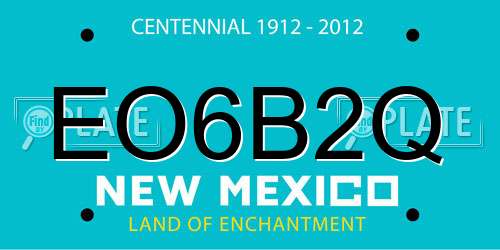 EO6B2Q New Mexico License Plate