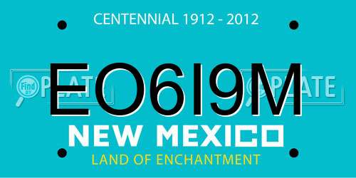 EO6I9M New Mexico License Plate