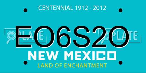 EO6S2O New Mexico License Plate
