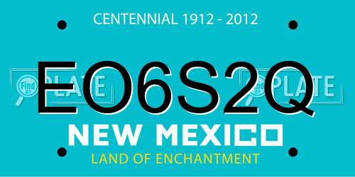 EO6S2Q New Mexico License Plate