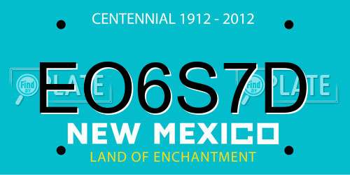 EO6S7D New Mexico License Plate