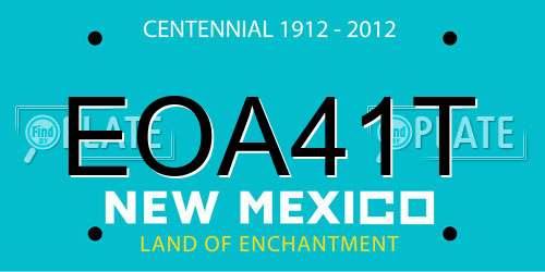 EOA41T New Mexico License Plate