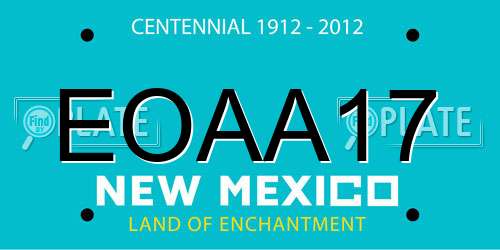 EOAA17 New Mexico License Plate