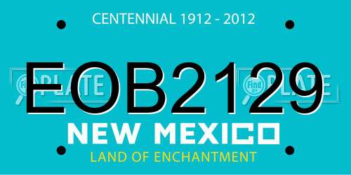 EOB2129 New Mexico License Plate