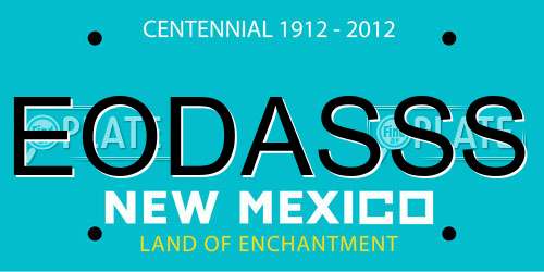 EODASSS New Mexico License Plate