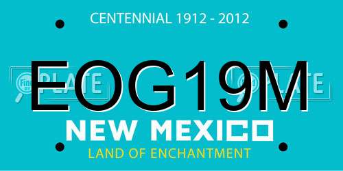 EOG19M New Mexico License Plate