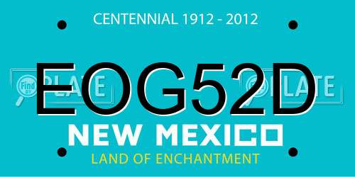 EOG52D New Mexico License Plate